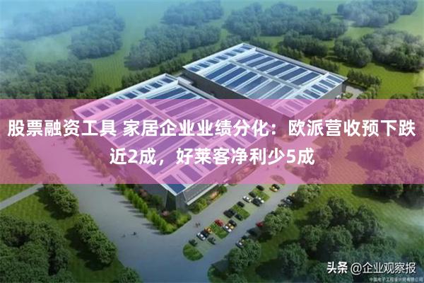 股票融资工具 家居企业业绩分化：欧派营收预下跌近2成，好莱客净利少5成