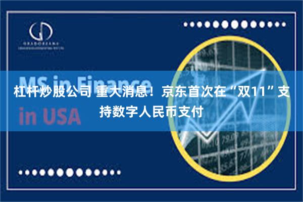杠杆炒股公司 重大消息！京东首次在“双11”支持数字人民币支付